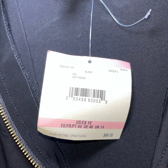 Anne Klein Size 10 Black Dress with gold accents NWT - Picture 4 of 7